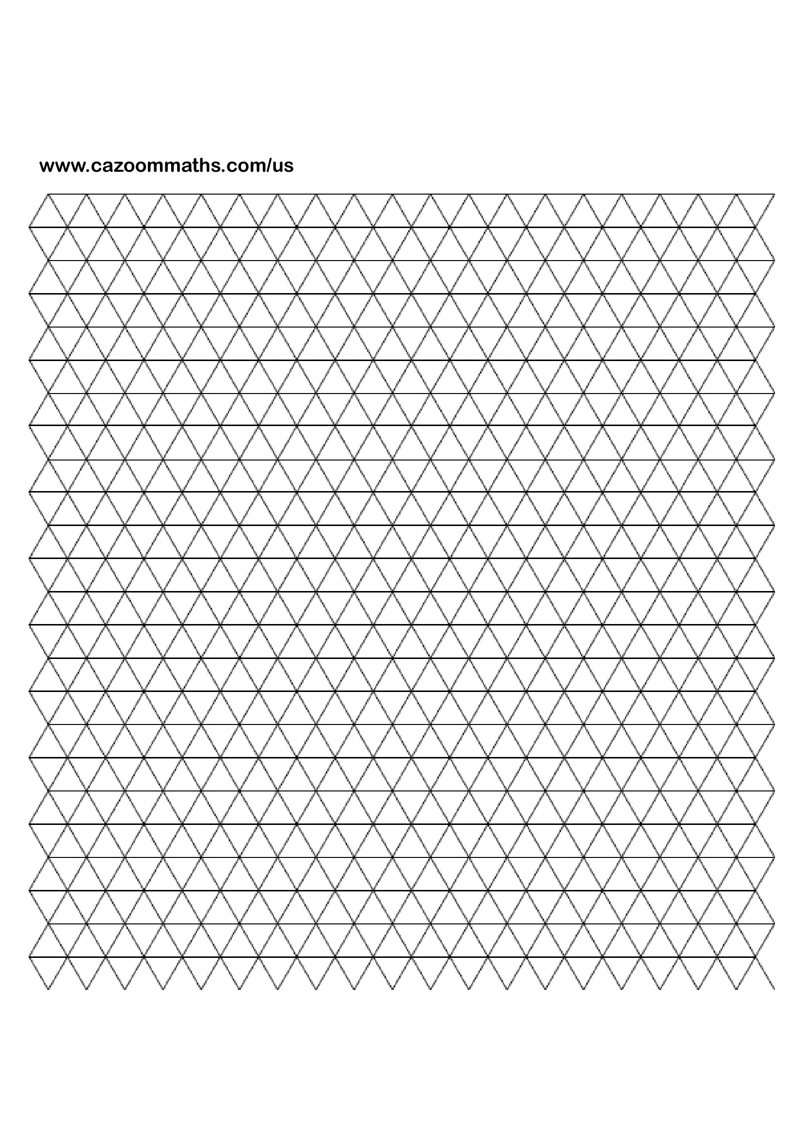 Triangle Grid Paper | Free Teaching Resources with Triangular Grid Paper Printable