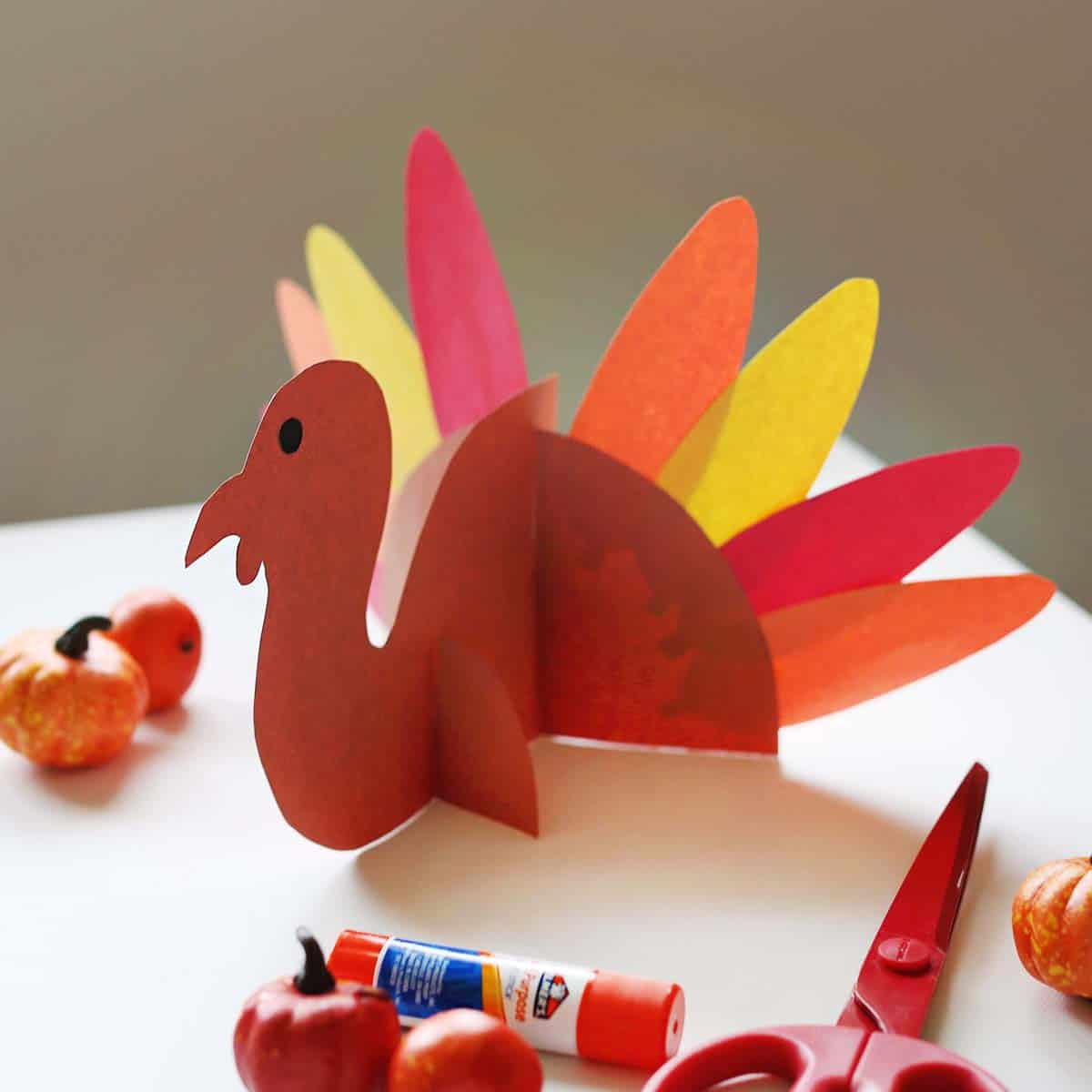 Turkey Template - Childhood Magic within Printable Paper Turkey
