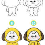 Tutorial | How To Draw A Dog Inside Printable Paper Doll Dog