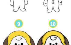 Tutorial | How To Draw A Dog inside Printable Paper Doll Dog