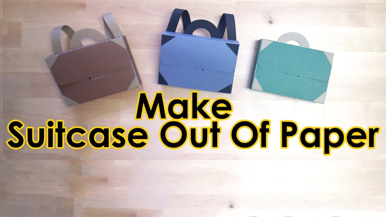 [Tutorial + Template] *Free* Paper Suitcase Template For Daddy Fathers Day throughout Free Printable Paper Suitcase Template