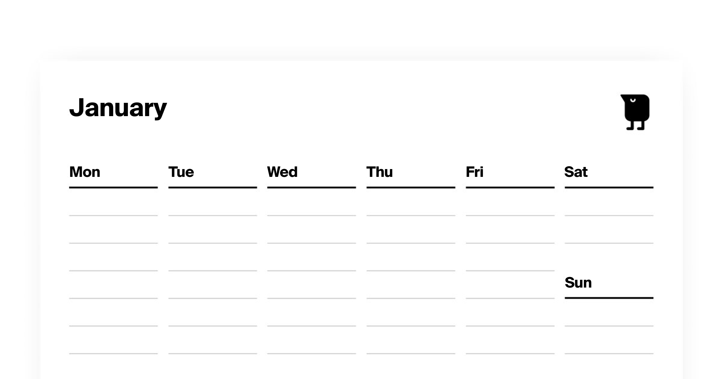Tweek - Weekly Printable Calendar, Planner Template (Free &amp;amp; Editable) in Printable Paper Calendar