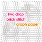 Two Drop Brick Stitch Graph Paper   Etsy With Regard To Brick Stitch Printable Beading Graph Paper