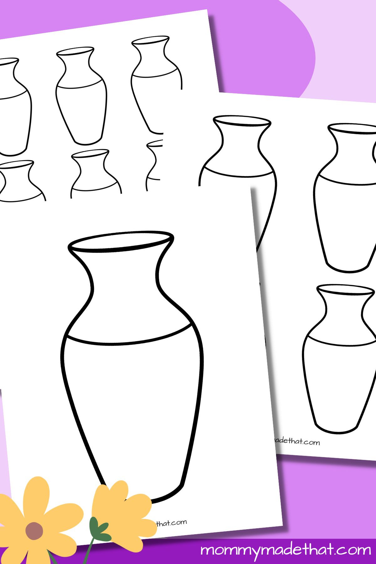 Vase Templates (Free Printables!) pertaining to Printable Paper Vase