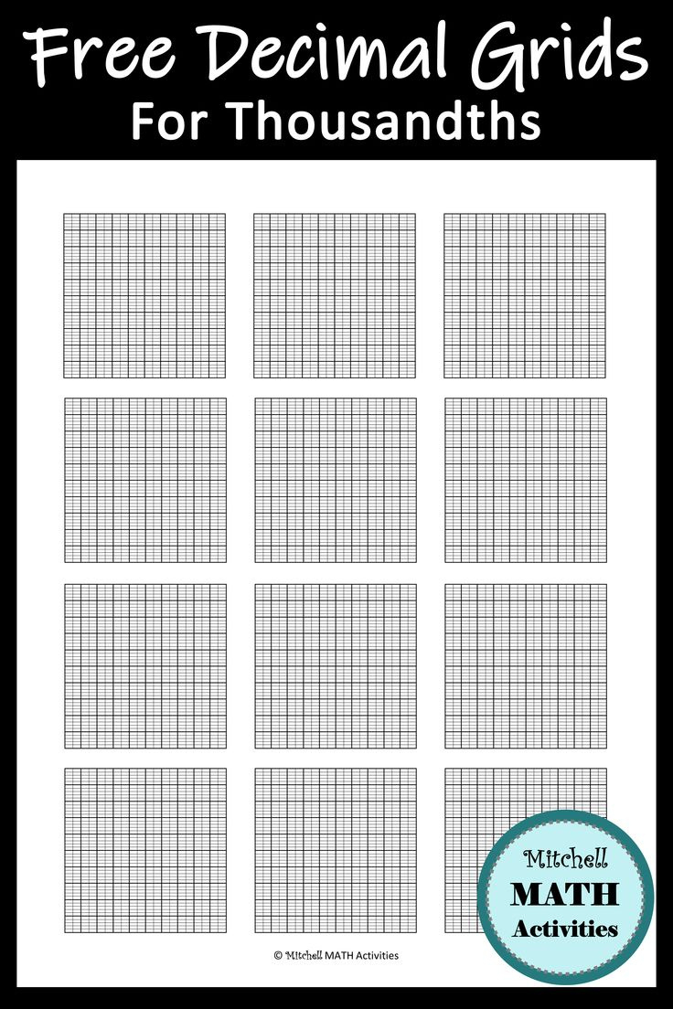 Visual Decimal Models Assist In The Learning Process intended for Decimal Grid Paper Printable