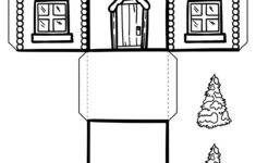 Winter Paper House Templates (Free Printables) inside Printable Paper House Craft