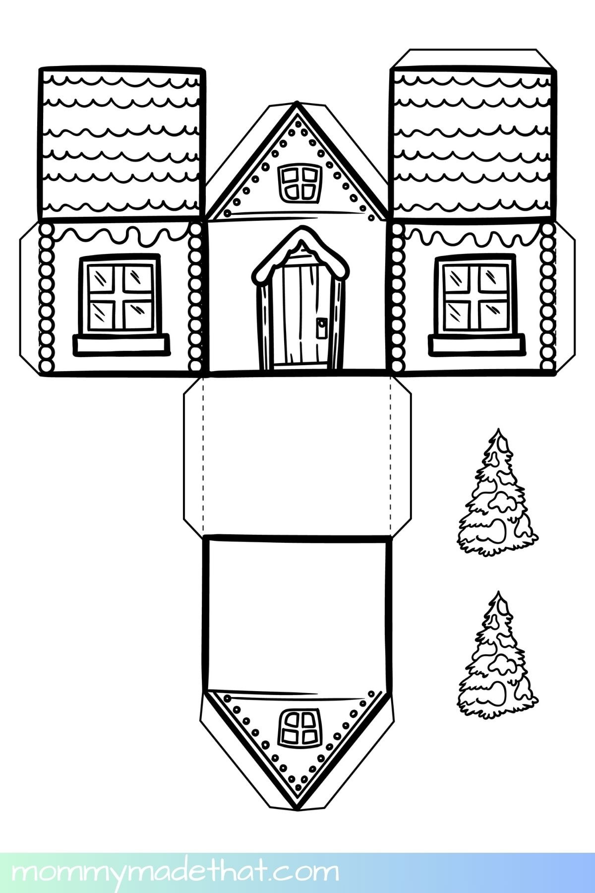 Winter Paper House Templates (Free Printables) regarding Free Printable Paper House