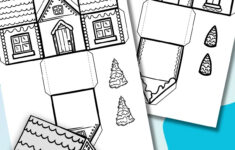Winter Paper House Templates (Free Printables) with Printable Paper House