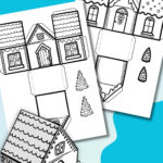 Winter Paper House Templates (Free Printables) Within 3D Printable Paper House Templates
