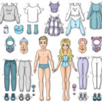 Winter Wardrobe For Paper Dolls Family | Tutorial Throughout Printable Paper Doll Family