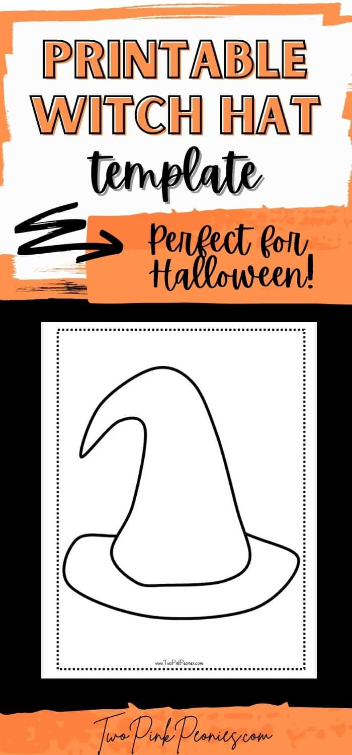 Witch Hat Printable Template {Perfect For Halloween, Instant Download} with regard to Printable Paper Witch Hat Template