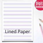 Writing Paper For Kids With Handwriting Problems, Printable, Us Within Printable Paper For Dysgraphia