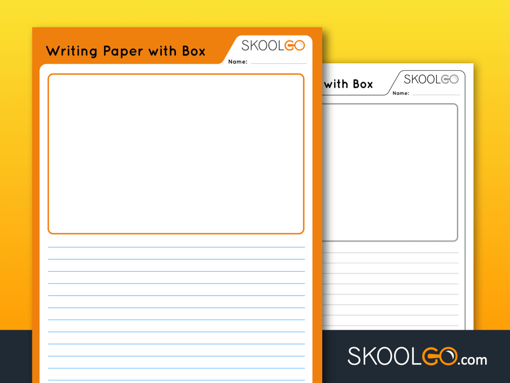 Writing Paper With Picture Box - Free Worksheet For Kids regarding Free Printable Paper with Picture Box