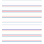Writing Paper With Solid Red And Blue Lines   Etsy Within Printable Writing Paper Blue Red Blue Lines