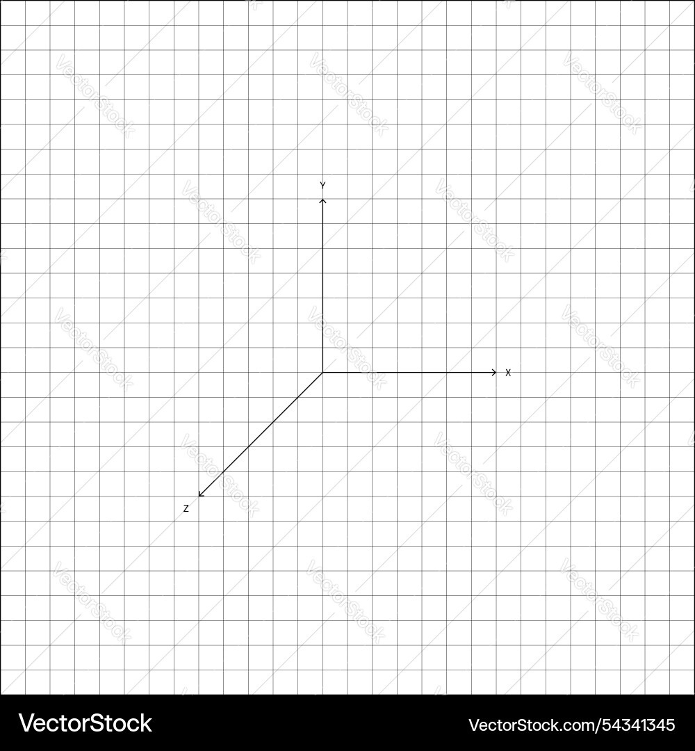X Y Z Axes Originating From Zero Point On Notebook inside Xyz Graph Paper Printable
