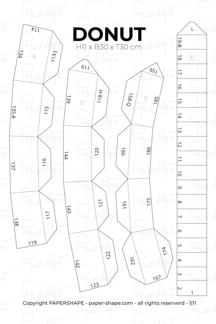 Printable Paper Donut Template