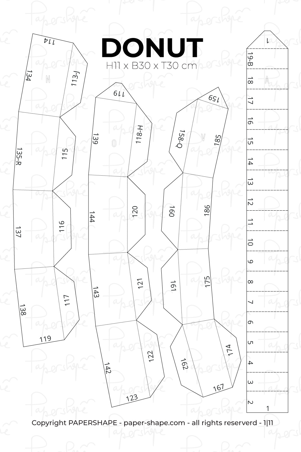 Xxl Paper Donut - Fun Paper Art For Your Walls - Papershape within Printable Paper Donut Template