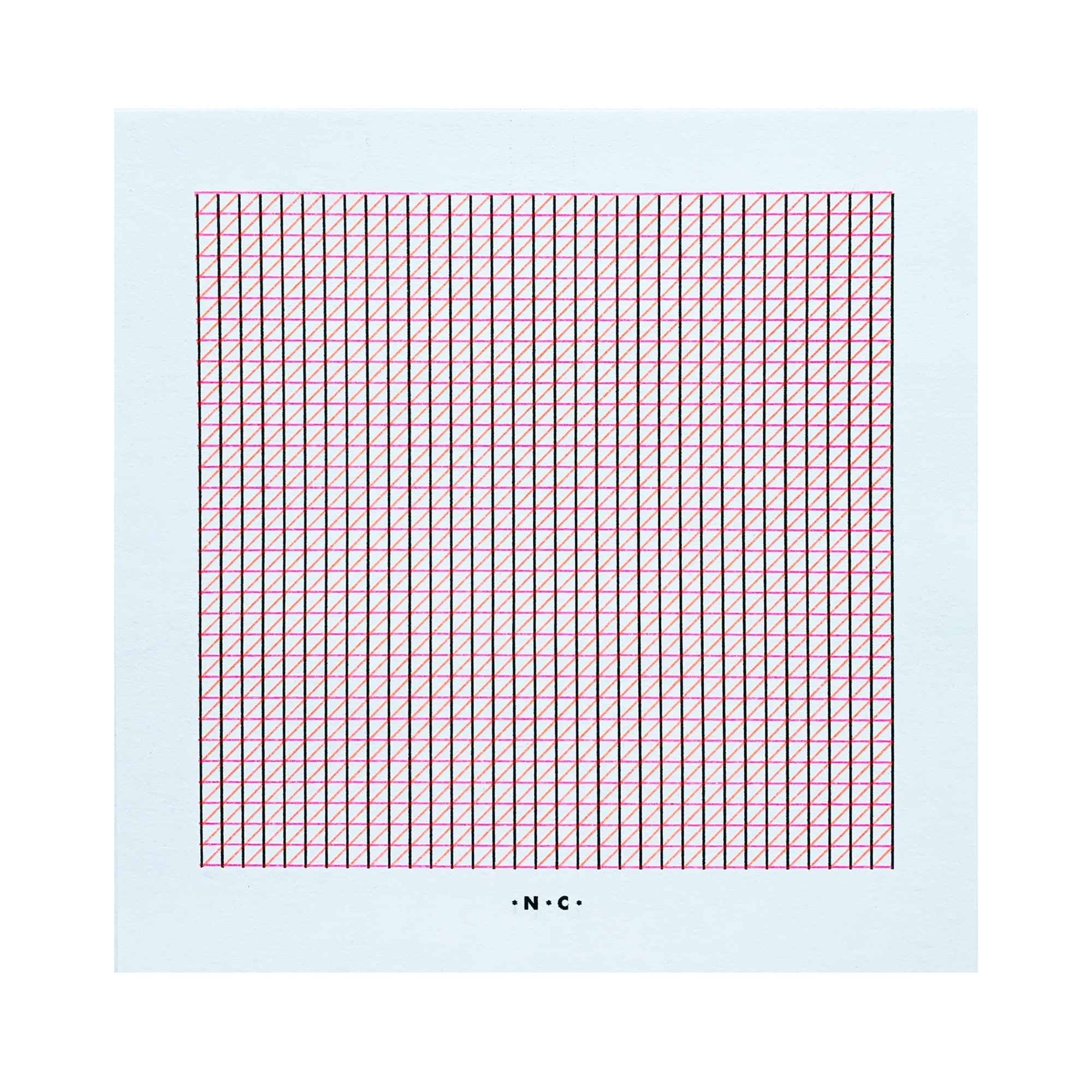 Xyz Moire - Quadratischer Risograph Druck, Linien, Kunstdruck pertaining to Xyz Graph Paper Printable